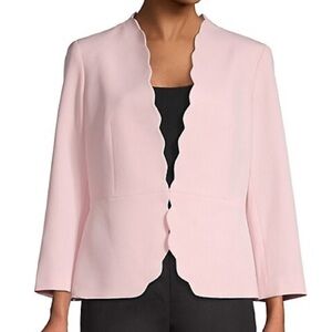 LOVE TREE | Scalloped Edge Cropped Pink Blazer Size Medium